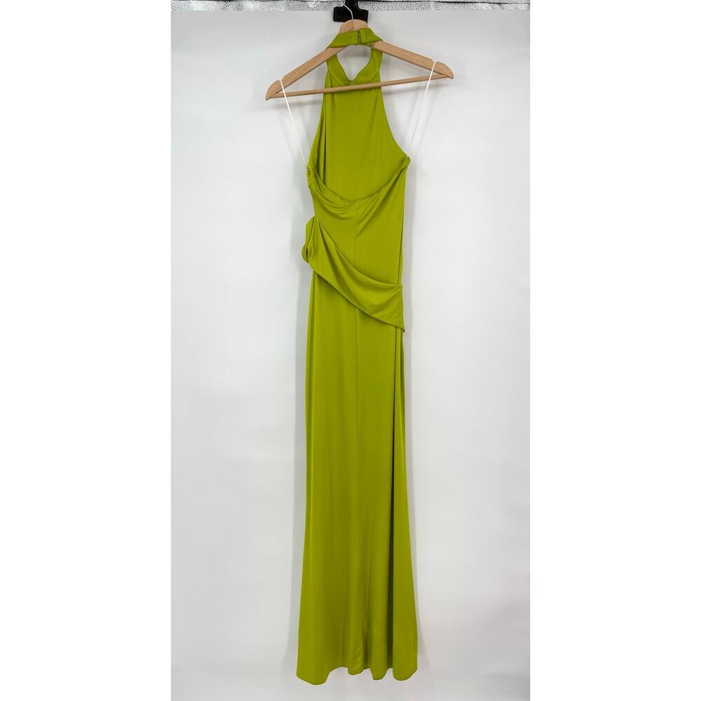 NBD | NWT The Evanna Gown in Green Chartreuse Belted Jersey Maxi Dress XXS - Picture 3 of 16